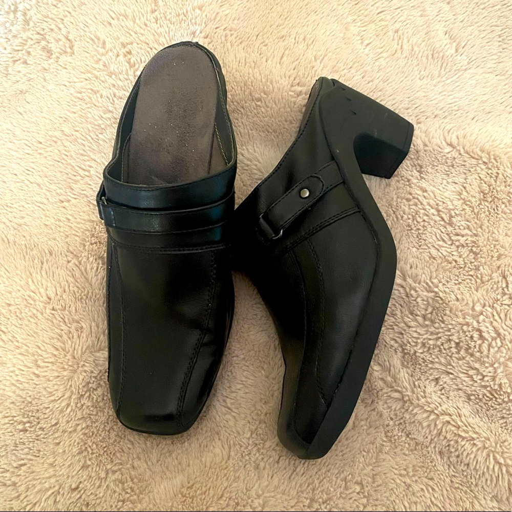 Black Open Back Sandals